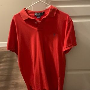 Red mens polo shirt large